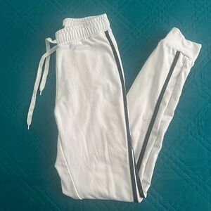 Love White and Black Joggers